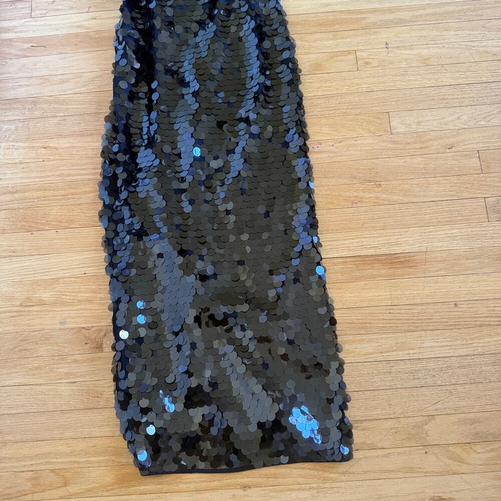 STAUD Casey Sequined Strapless Maxi Dress